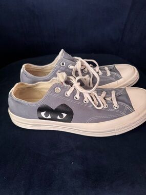 Comme des Garçons PLAY x Converse Chuck 70 low-top sneakers in the "Steel Gray"